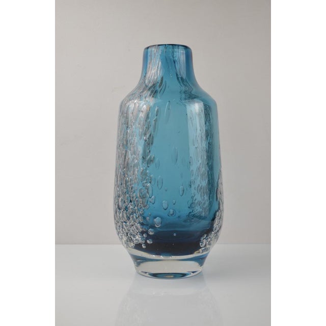 Blue Glass Vase by Heinrich Löffelhardt for Zwiesel, 1970s For Sale - Image 6 of 13