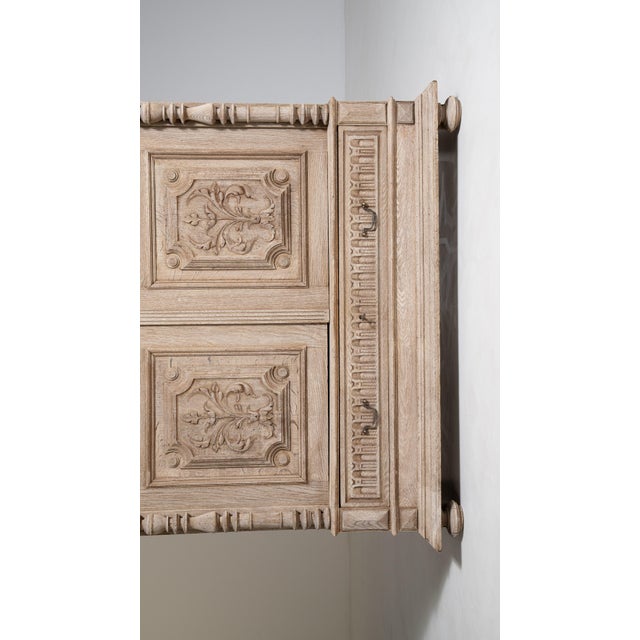 Carved Oak Vitrine Late 19th Century France For Sale - Image 11 of 17