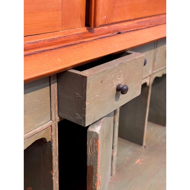 Tan 19th Century English Pine Secretary Bookcase For Sale - Image 8 of 18