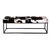 Rustic Stinson 54 in. W Rectangular Hair-on-Hide and Iron Accent Bench, Black and White For Sale - Image 3 of 7