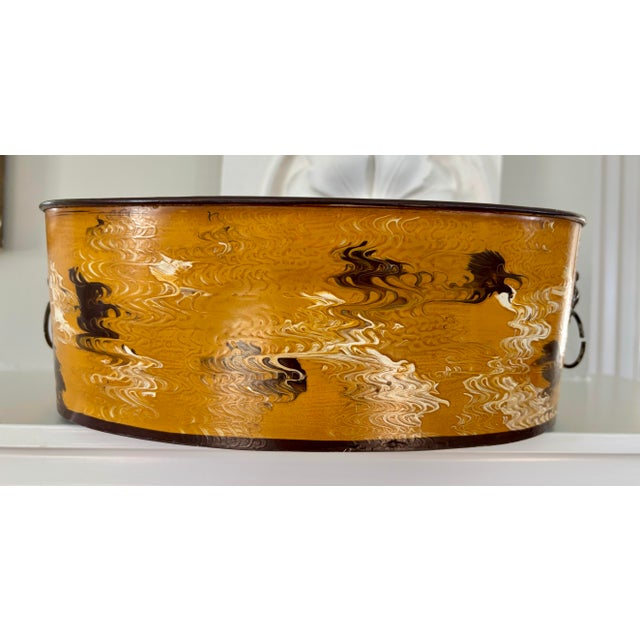 Vintage Marbleized Cachepot With Lion Accents For Sale - Image 4 of 7