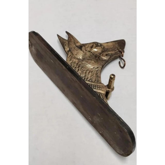 Figurative Arts & Crafts Bronze Figural Dog Wall Hanging Gong, 1920s For Sale - Image 3 of 6