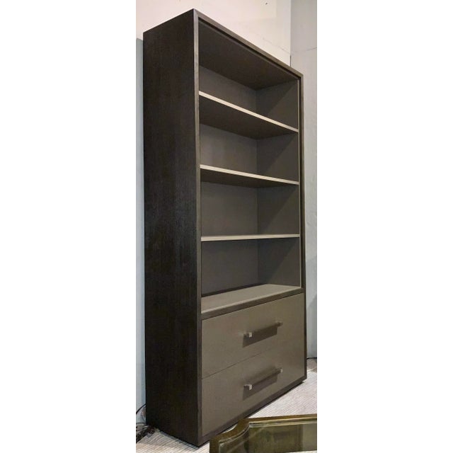 Theodore Alexander Modern Taupe Rowley Bookcase For Sale In Atlanta - Image 6 of 8