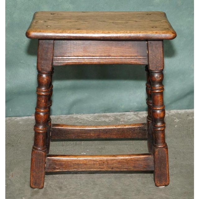 17th Century English Oak Joint Stool with Turned Legs For Sale - Image 14 of 18