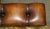 Antique Club Fender with Brown Leather Chesterfield Seats For Sale - Image 15 of 18