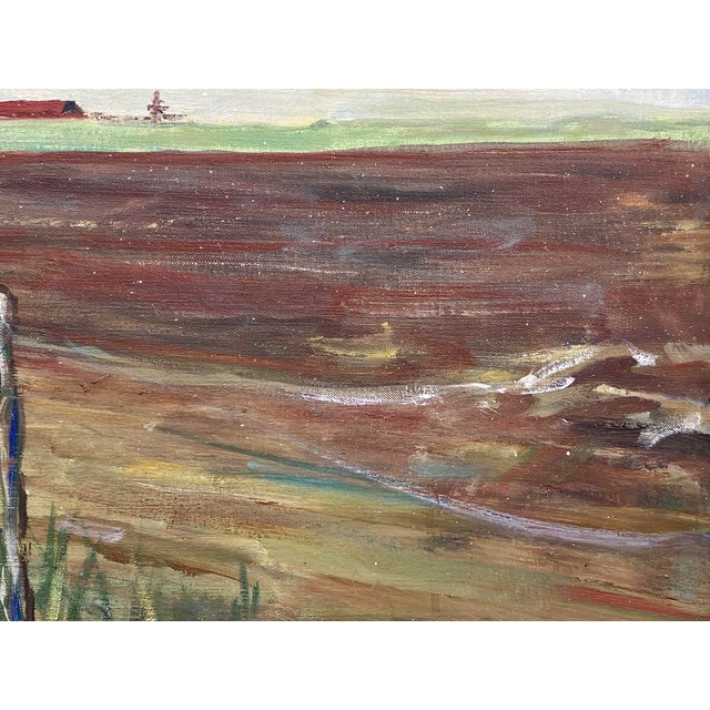 1960s Spring Plowing Martha's Vineyard Painting by Jean Spencer For Sale - Image 10 of 15