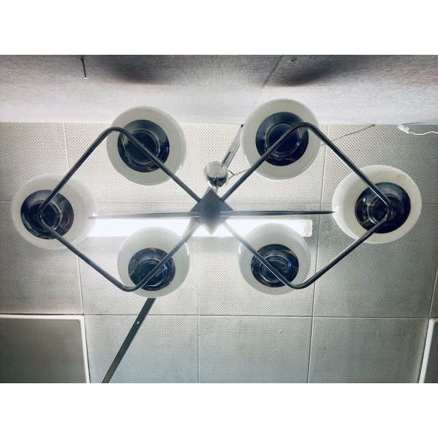 Italian Space Age Ceiling Light in Opaline Glass, Italy, 1960s For Sale - Image 12 of 18