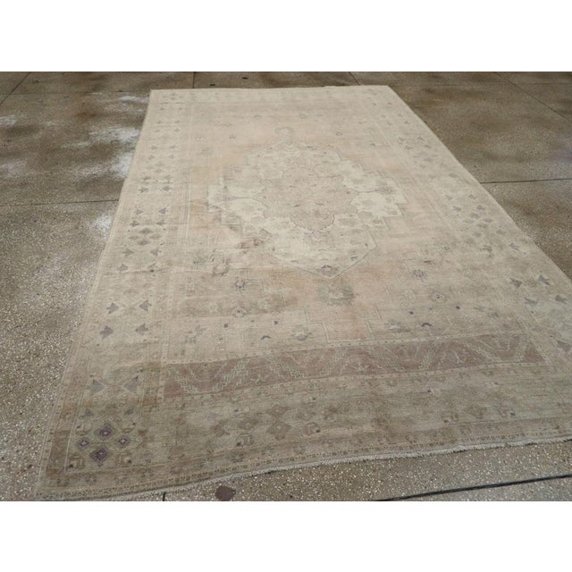 Beige Galerie Shabab Collection Mid-20th Century Turkish Anatolian Accent Carpet For Sale - Image 8 of 10