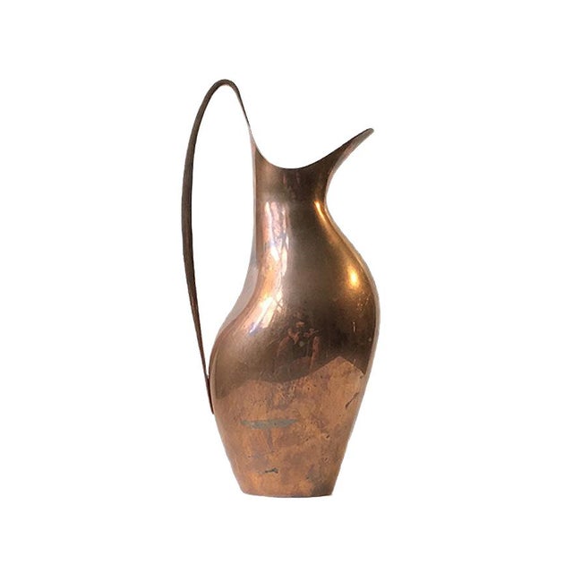Vintage Copper Masterpiece Pitcher by Henning Koppel for Georg Jensen For Sale - Image 16 of 16