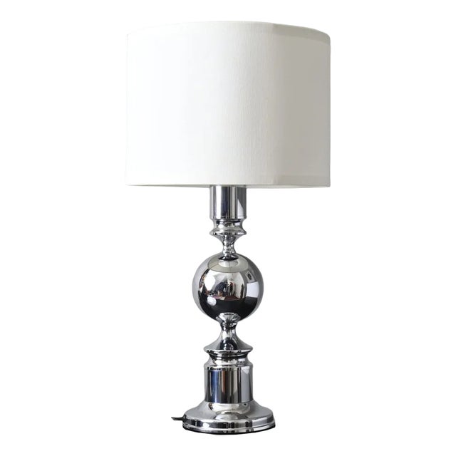 Chrome Plated Table Lamp from Hustadt Leuchten, 1970s For Sale