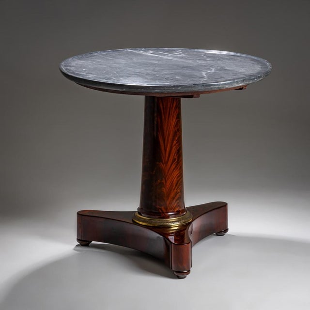 Antique French Pedestal Table, 1830 For Sale - Image 3 of 9