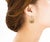 Contemporary Chanel Gold CC Peach Flower Dangle Hoop Piercing Earrings, A Pair For Sale - Image 3 of 5