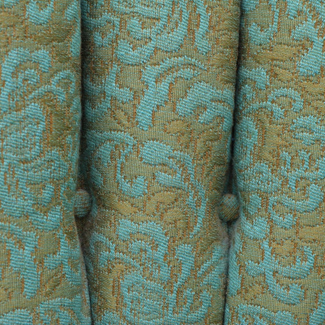 Wood Vintage Channel Back Armchairs With Nail Head Trim and Cabriole Legs- A Pair For Sale - Image 7 of 12