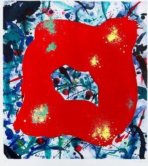 Sam Francis, Abstract Expressionist Etching 12/18, 1980s, Etching