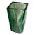 Vintage 1960s Blenko Style Green Cast Glass Sculptural Vase For Sale
