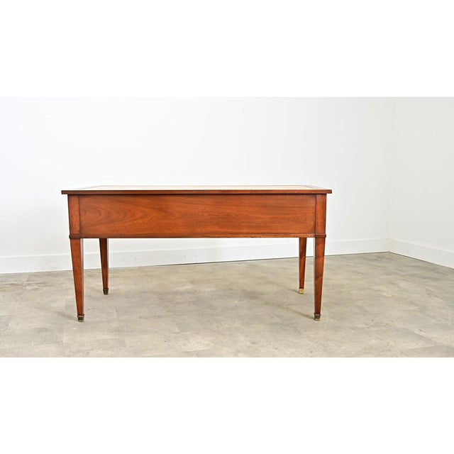 French 20th Century Mahogany and Leather-top Desk For Sale - Image 10 of 10
