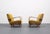 Wood Vintage Bentwood Lounge Chair in Goldenrod Velvet by Jindrich Halabala, 1930 For Sale - Image 7 of 10