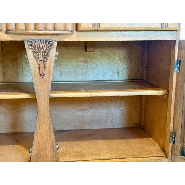 Rare 1930s Art Deco Jentique-Attributed Oak Sideboard / Buffet For Sale In Phoenix - Image 6 of 9