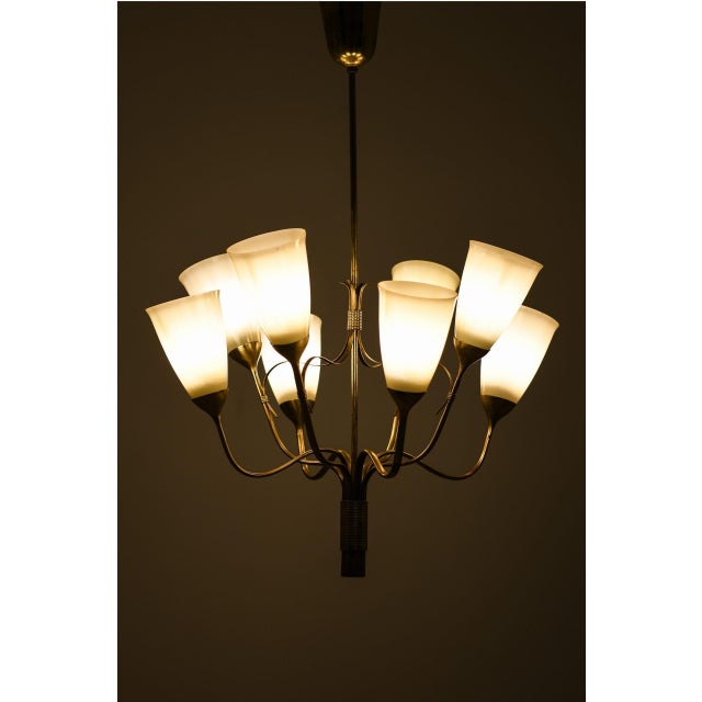 1950s Model 9007/8 Ceiling Lamp attributed to Paavo Tynell for Idman, 1950s For Sale - Image 5 of 11