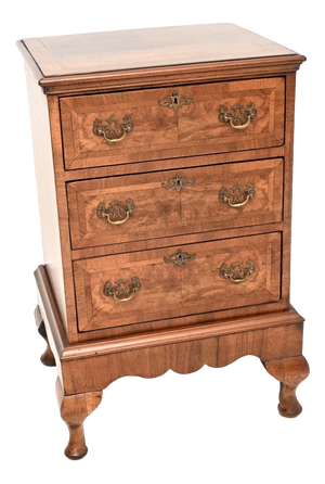 Antique Burr Walnut Chest of Drawers, 1880