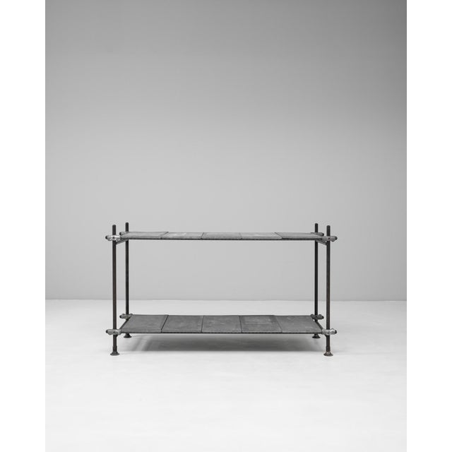 20th Century French Metal Console Table With Zinc Tops For Sale - Image 16 of 18