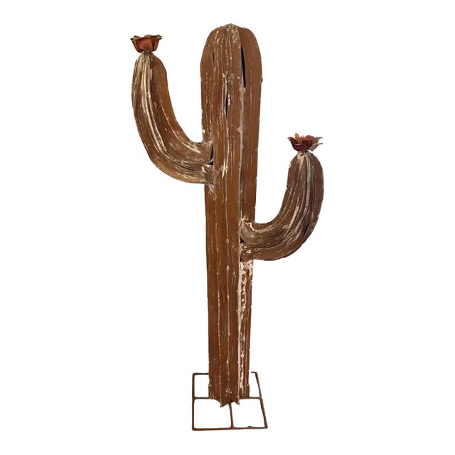 Tall Midcentury Modern Cactus Garden Sculpture For Sale