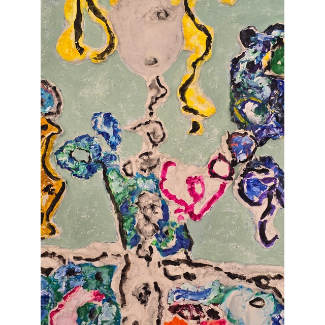 38" by 51" 'The Duchess' # 3 - One-of-a-Kind Contemporary Abstract Figurative Female Oil Painting by Diane Grant For Sale - Image 4 of 7