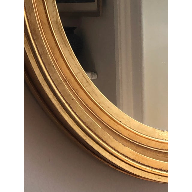 French Louis Philippe-Style Giltwood Oval Wall Mirror For Sale - Image 10 of 12