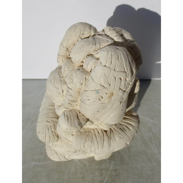 Almond Pierre Yves Hervy-Vaillant Ceramic Bisque Sculpture Circa 1990s For Sale - Image 8 of 9