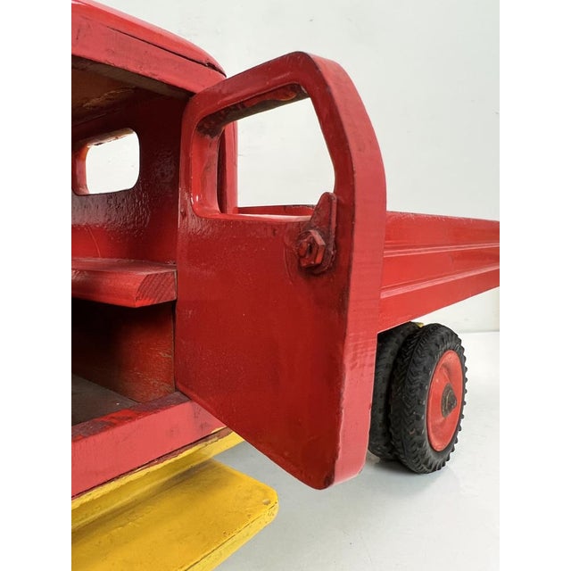 Wood Vintage Wooden Toy Truck attributed Bigge, Germany, 1950s For Sale - Image 7 of 18