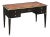 French Louis XVI Ebonized Writing Table or Desk With Embossed Leather Top For Sale