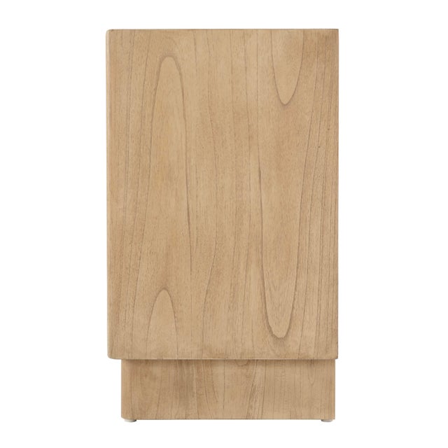 Cream Halmstad 24 in. W Wood Panel 2 Drawer Nightstand with Soft-Closing Drawers, Blonde Oak For Sale - Image 8 of 11