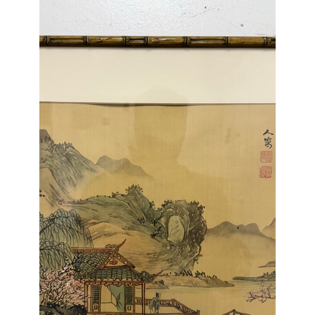 Vintage Chinese Landscape Art Work For Sale - Image 4 of 12