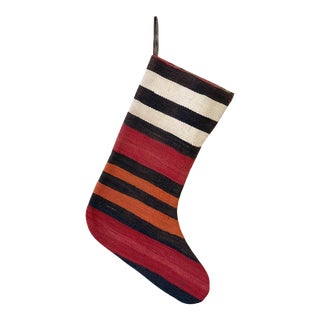 Vintage Turkish Kilim Rug Christmas Stocking For Sale