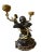 Bronze Fine French Neoclassical Bronze Dore Highlights. Marble Ormolu Cherubs Candleholders. Marble Footed. Titled Cherub Candelabra by L Bureau. For Sale - Image 8 of 12