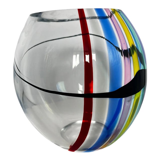 1970s 1970s Colorful Vase by Livio Seguso for Oggetti For Sale - Image 5 of 8