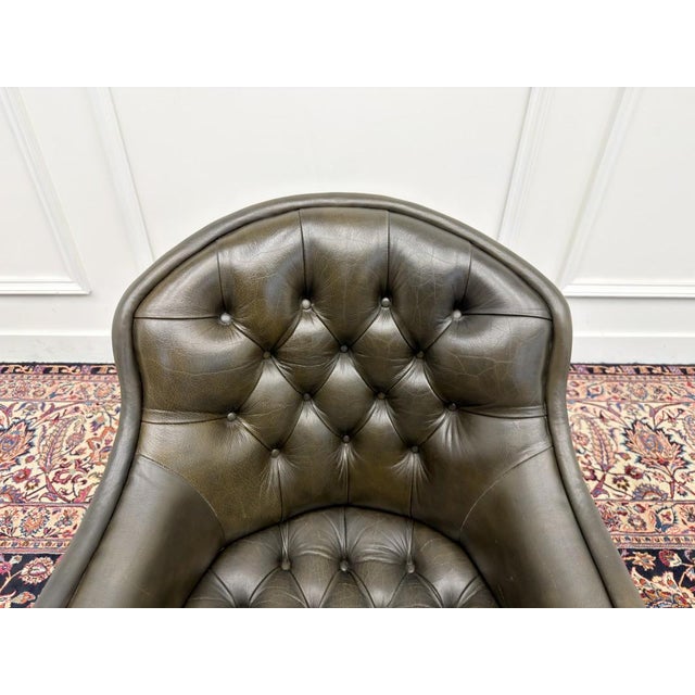 English Wade Chesterfield Desk Chair For Sale - Image 5 of 9