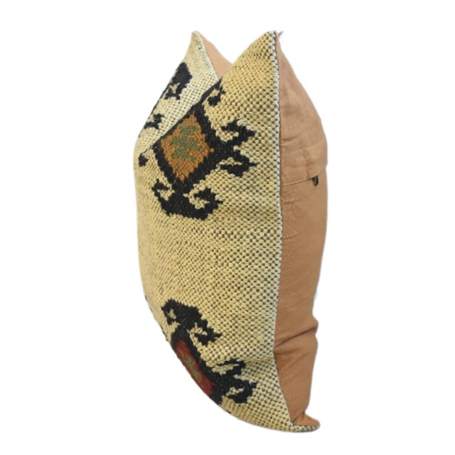 2020s Beautiful Southwestern Handwoven Kilim Feather/Down Pillow For Sale - Image 5 of 6