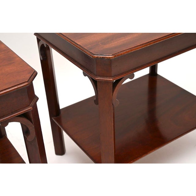 Wood Georgian Side Tables, 1950s, Set of 2 For Sale - Image 7 of 8