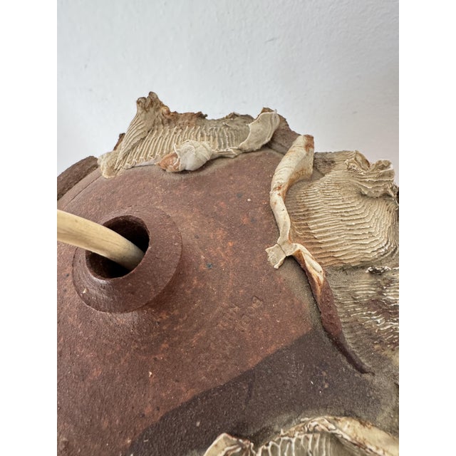 Ceramic Danish Brutalist Stoneware Table Lamp by Bodil Marie Nielsen, 1970s For Sale - Image 7 of 10