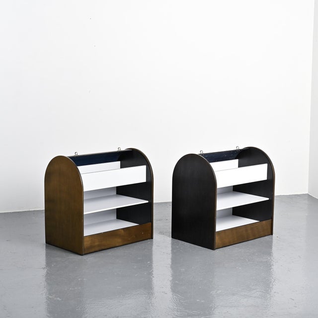 Late 20th Century Tambour Cabinets by Klaus Vogt for Thut Möbel, 1970, Set of 2 For Sale - Image 5 of 14