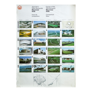 1976 Montreal Olympic Poster - Competition Sites - Cojo