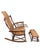Late 20th Century Late 20th Century Handcrafted Rustic Hickory Twig Rocking Chair With Matching Footstool Adirondack Lodge Style For Sale - Image 5 of 18