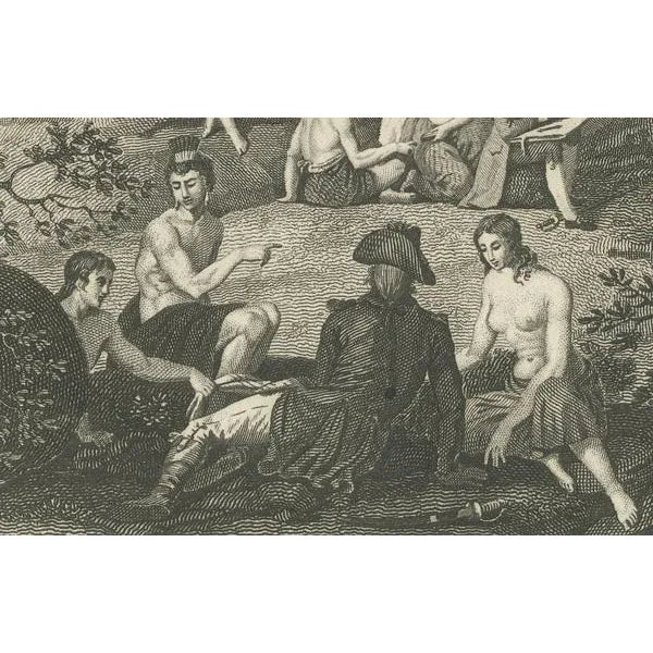 Sociable Encounters at the Monolithic Giants: Easter Islands Enigmatic Statues, 1797 For Sale - Image 4 of 6