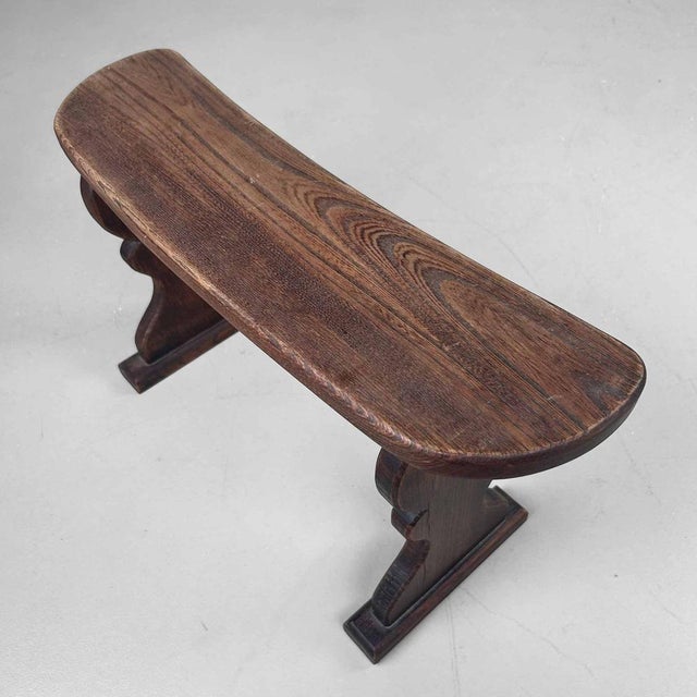 Shōwa Wooden Kyosoku Armrest, Japan, 1960s For Sale - Image 12 of 14