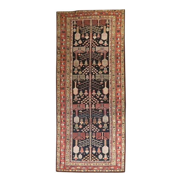 Kurd Bakhtiari Corridor WIllow Tree Antique Runner - 6'4" x 16' For Sale