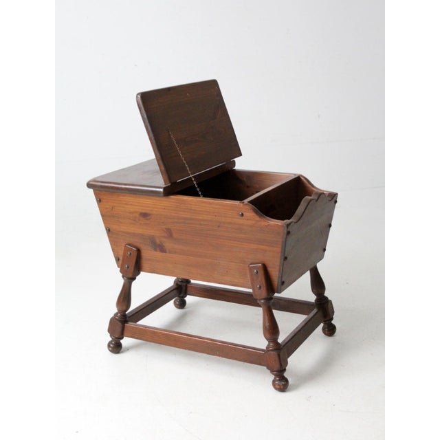 Mid-Century Colonial Revival Magazine Rack End Table For Sale - Image 14 of 18