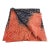 Orange & Black Tie-Dye Asian Fabric Panel or Cloth For Sale