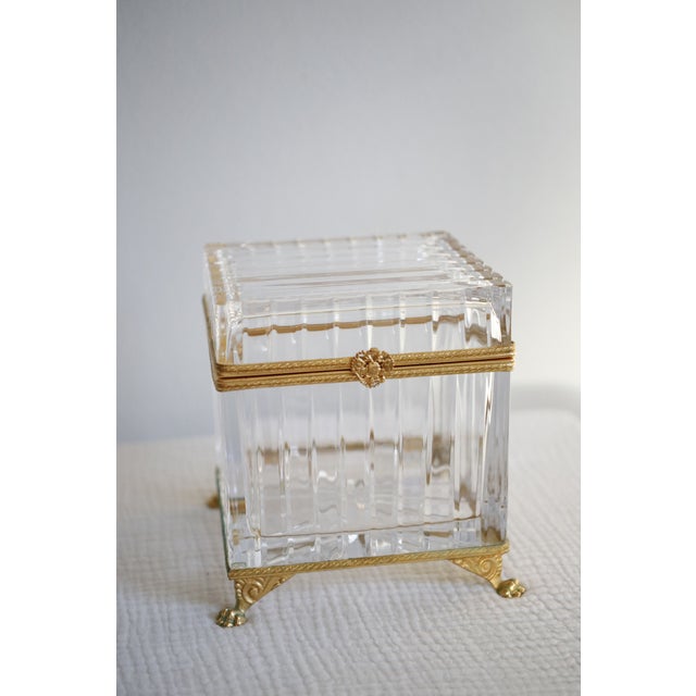 Fabergé Crested 24k Gold Crystal Clawfoot Baccarat Style Box, Signed by Tatiana Fabergé For Sale - Image 16 of 18