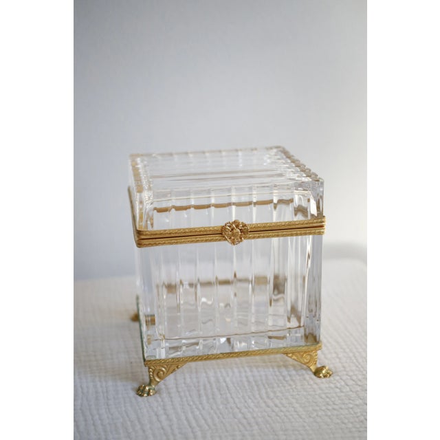 Mid-Century Fabergé Crested 24k Gold Crystal Clawfoot Baccarat Box, Signed by Tatiana Fabergé For Sale - Image 16 of 18